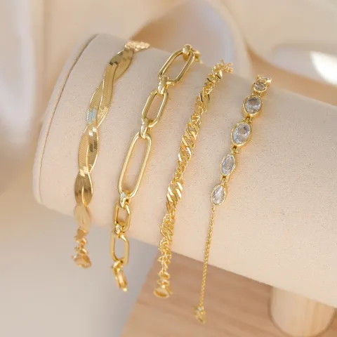armband in verguld sterlingzilver  x 6,3 mm