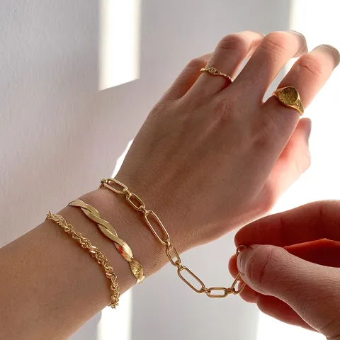 armband in verguld sterlingzilver  x 6,3 mm