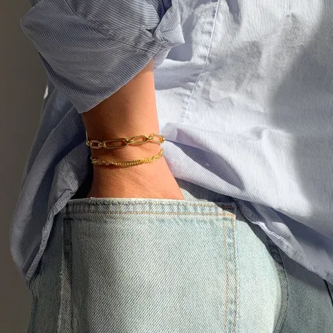armband in verguld sterlingzilver  x 6,3 mm