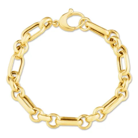 figaro armband in verguld sterlingzilver x 6,7 mm