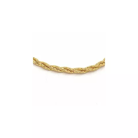 Gedraaide armbanden in verguld sterlingzilver  x 1,1 mm