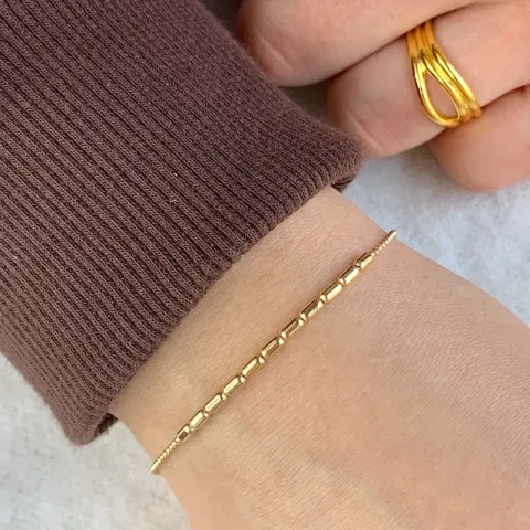 armband in verguld sterlingzilver x 2,0 mm