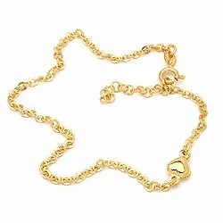 enkelbandje in verguld sterlingzilver met hanger in verguld
