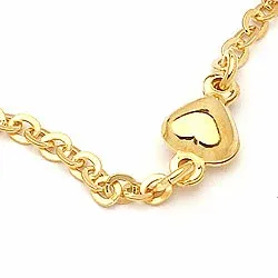 enkelbandje in verguld sterlingzilver met hanger in verguld