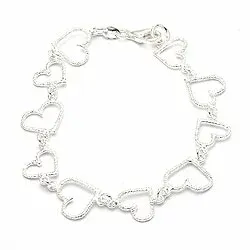 Harten armbanden in zilver x 11,4 mm