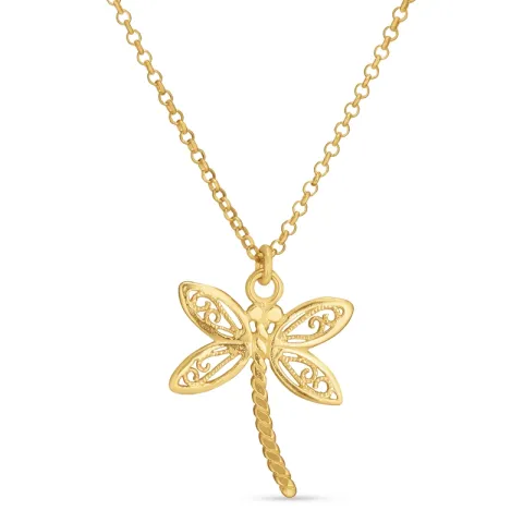 goudsmid ketting in verguld sterlingzilver met hanger in verguld sterlingzilver
