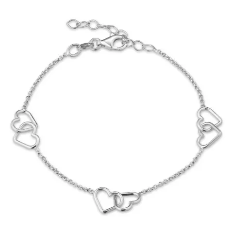 hart armband in zilver met hanger in zilver