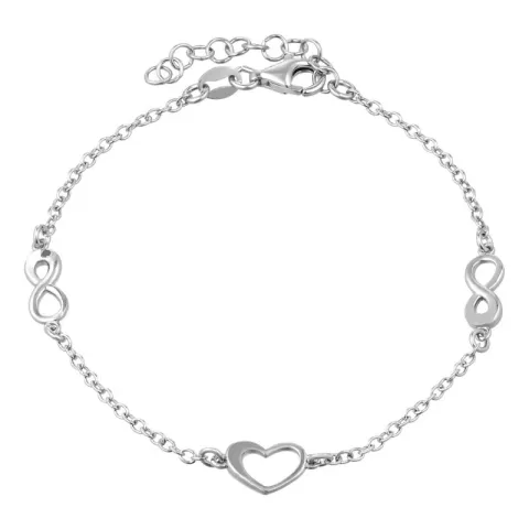 hart infinity armband in zilver met hanger in zilver