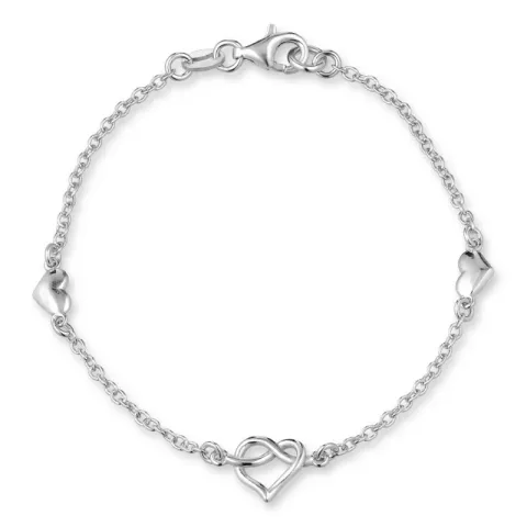 hart armband in zilver met hanger in zilver