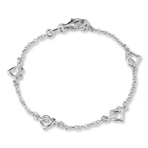 hart infinity armband in zilver met hanger in zilver