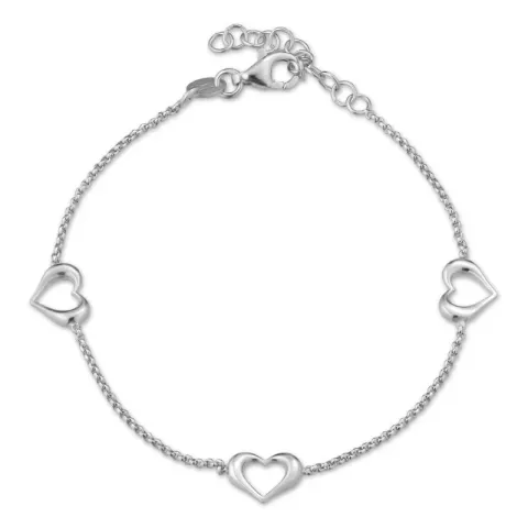 hart armband in zilver met hanger in zilver