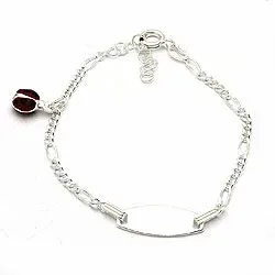 kostbare kinder armband in zilver met lieveheersbeestje in zilver