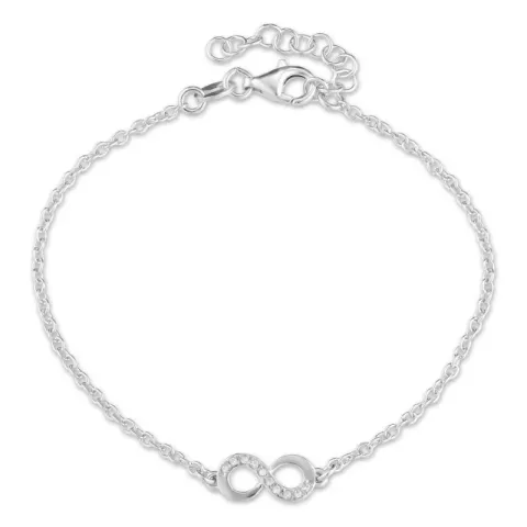 infinity armband in zilver met hanger in zilver