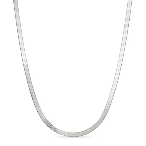 plat slangenketting in zilver 40 plus 5 cm x 