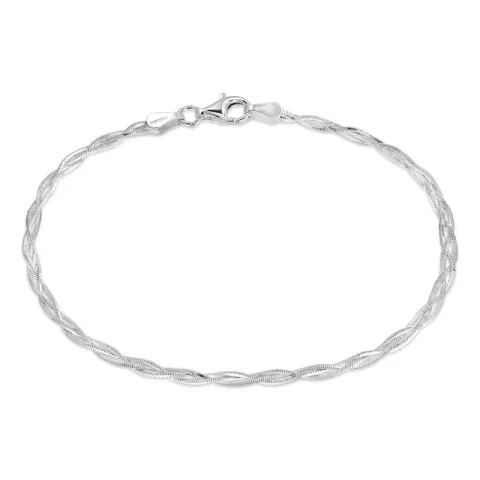 Gevlochten armbanden in zilver  x 2,4 mm