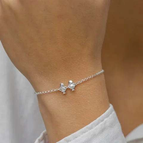 familie armband in zilver met Dochter - Dochter in zilver