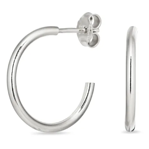 20 mm halfcreool in zilver