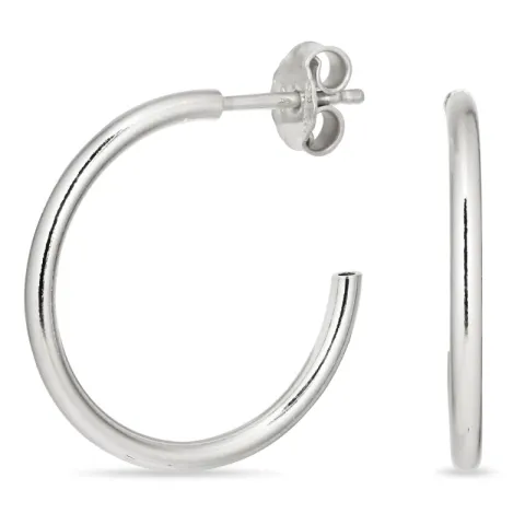 22 mm halfcreool in zilver