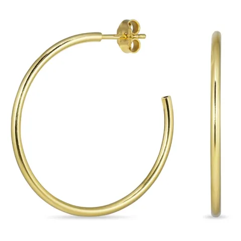 33 mm halfcreool in verguld zilver