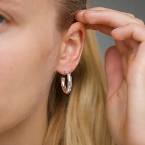 20 mm halfcreool in zilver