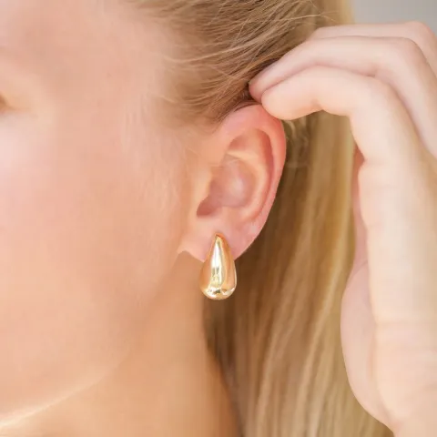 druppel oorbellen in verguld sterlingzilver