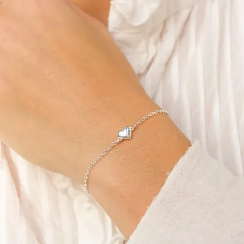 hart armband in zilver