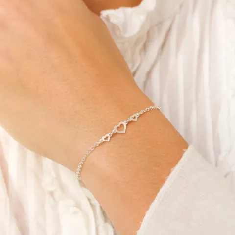 hart armband in zilver