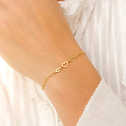 hart armband in verguld sterlingzilver