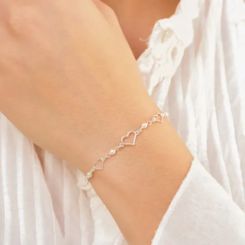 hart armband in zilver