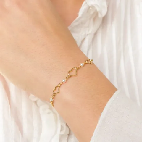 hart armband in verguld sterlingzilver