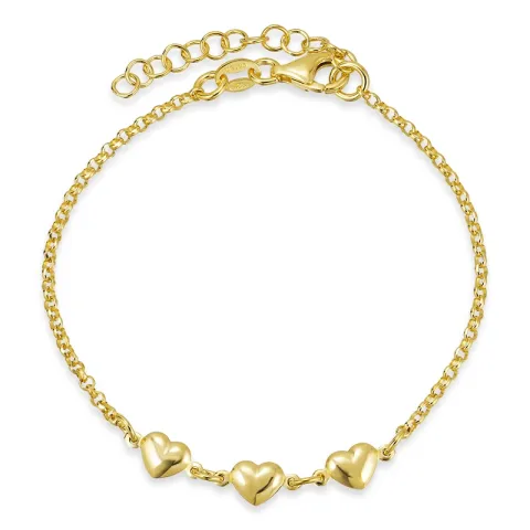 hart armband in verguld sterlingzilver