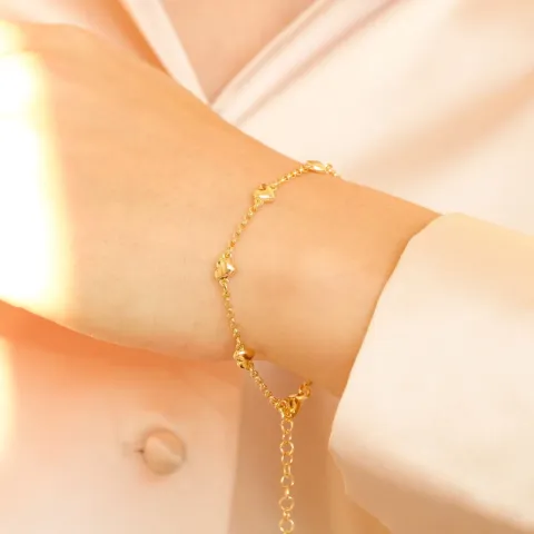 hart armband in verguld sterlingzilver
