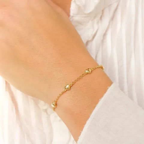hart armband in verguld sterlingzilver