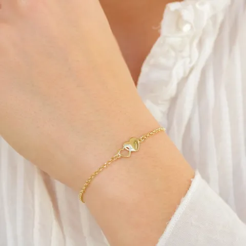 hart armband in verguld sterlingzilver