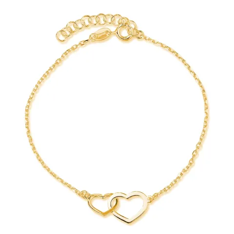 hart armband in verguld sterlingzilver