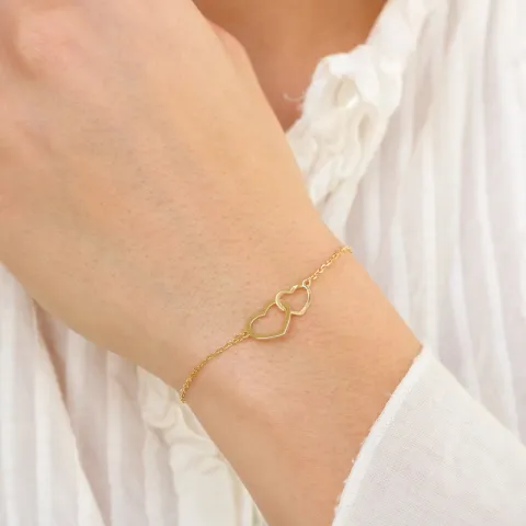 hart armband in verguld sterlingzilver