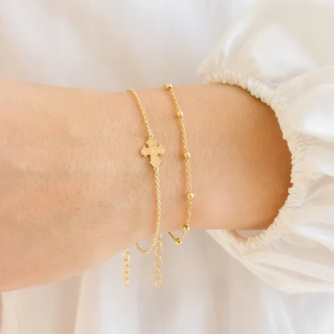 bolletje armband in verguld sterlingzilver