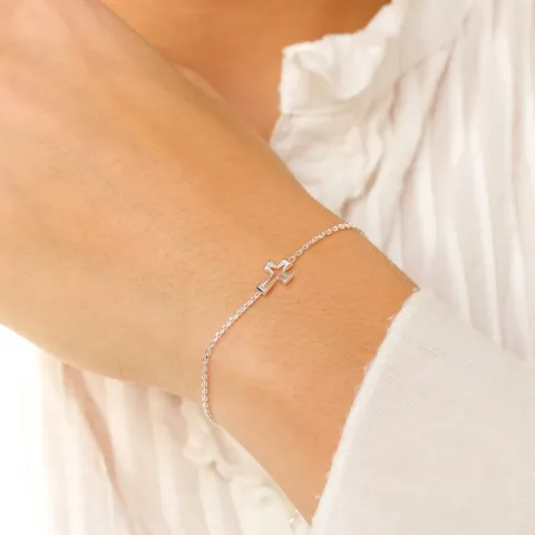 kruis armband in zilver