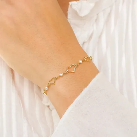 hart armband in verguld sterlingzilver