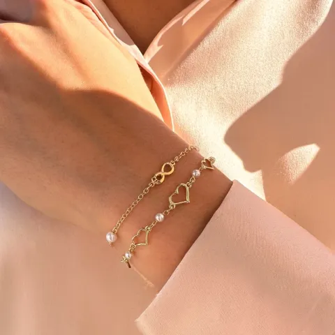 hart armband in verguld sterlingzilver