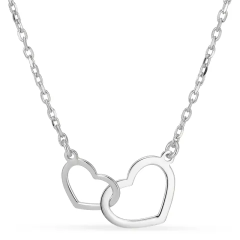 hart ketting in zilver