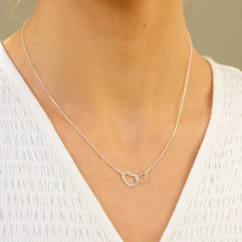 hart ketting in zilver