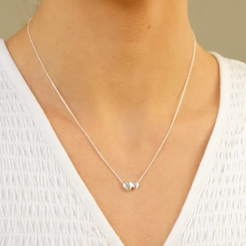 hart ketting in zilver