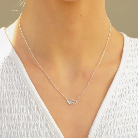 hart ketting in zilver