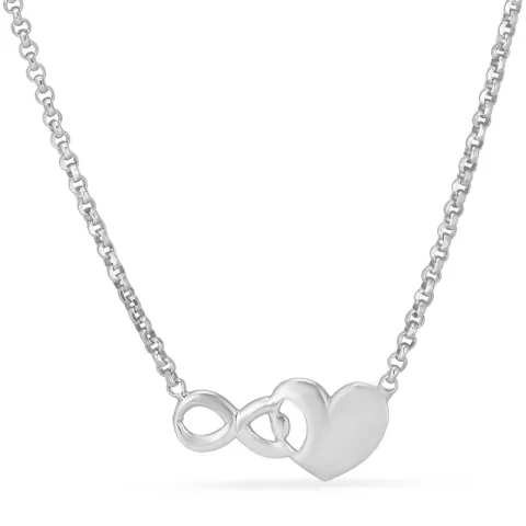 hart infinity ketting in zilver