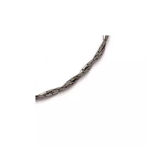Gedraaide armbanden in zwart gerhodineerd zilver  x 1,3 mm