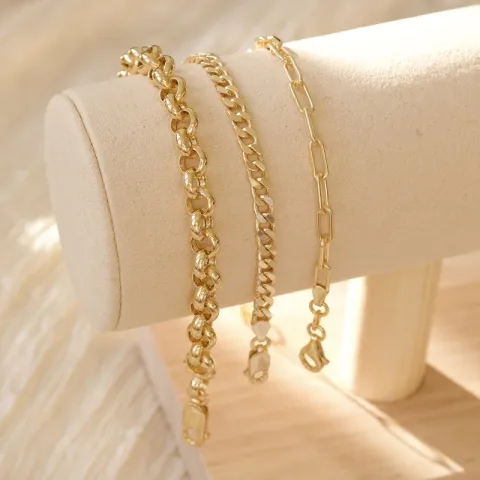 Belcher armband in verguld sterlingzilver  x 5,4 mm