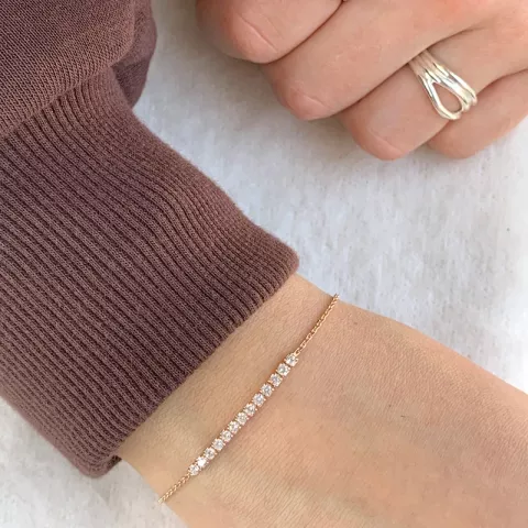 Ankerarmband in zilver met een roze coating