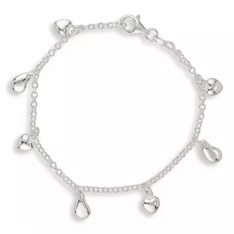 hart armband in zilver met hanger in zilver