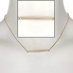 Ketting in zilver met een roze coating